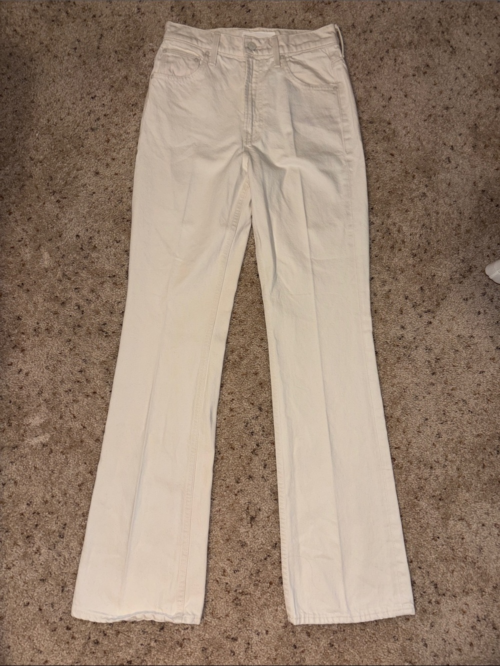 Mother Superior The Scooter Skimps White Jeans Size 25